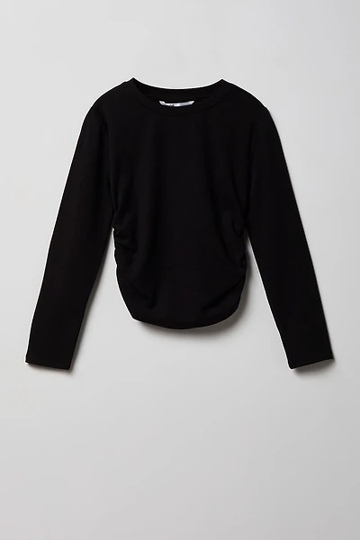 Girls Cinched Long Sleeve Top