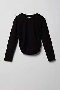 Girls Cinched Long Sleeve Top