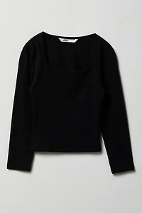 Girls Contour Square Neck Top