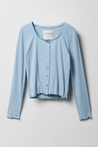Ensemble avec haut boutonné à manches longues et camisole pour fille