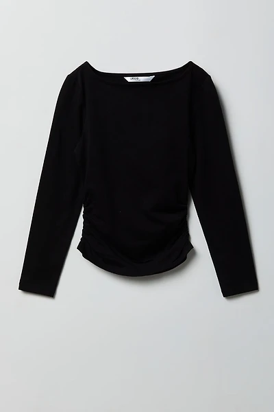 Contour Cinched Long Sleeve Top