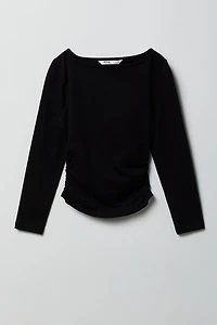 Contour Cinched Long Sleeve Top