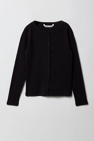 Girls Ribbed Cardigan