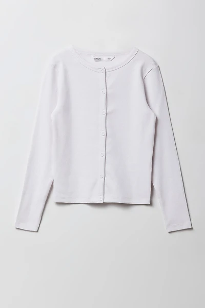 Cardigan côtelé pour filles