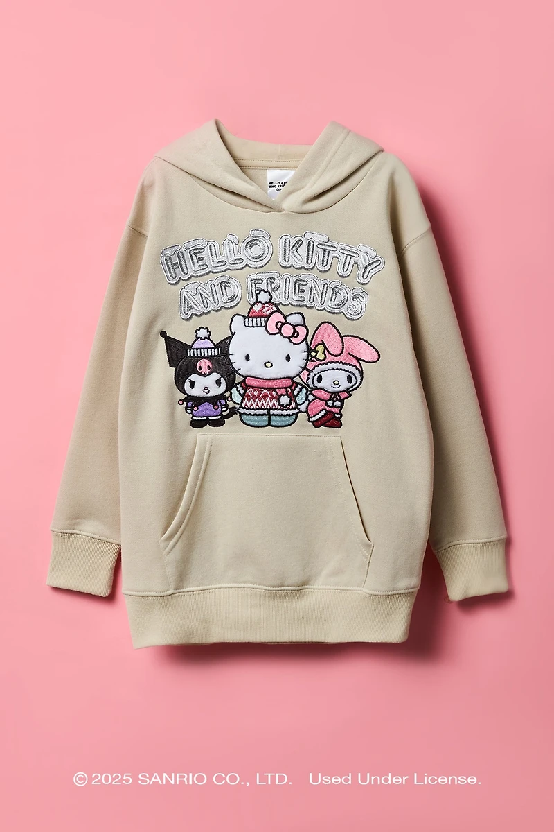 Hello Kitty® and Friends Girls Chenille Embroidered Fleece Hoodie