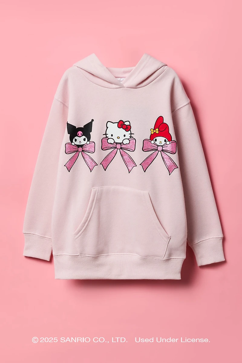 Haut à capuchon en molleton avec imprimé Hello Kitty® and Friends scintillant pour fille