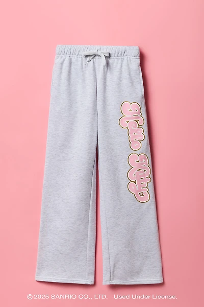Hello Kitty® Girls Graphic Wide Leg Fleece Sweatpant
