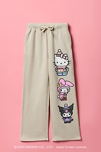Hello Kitty® and Friends Girls Graphic Wide Leg Fleece Sweatpant