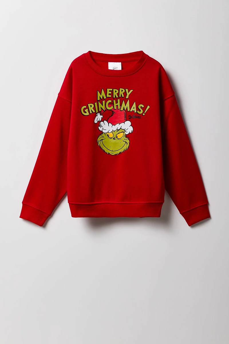 Chandail à imprimé Merry Grinchmas pour enfant