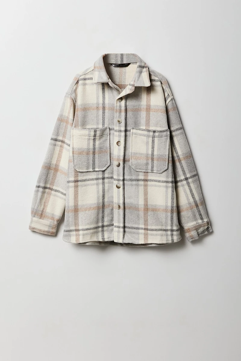 Boys Plaid Shacket