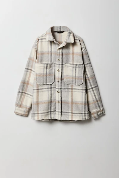 Boys Plaid Shacket