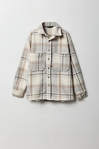 Boys Plaid Shacket