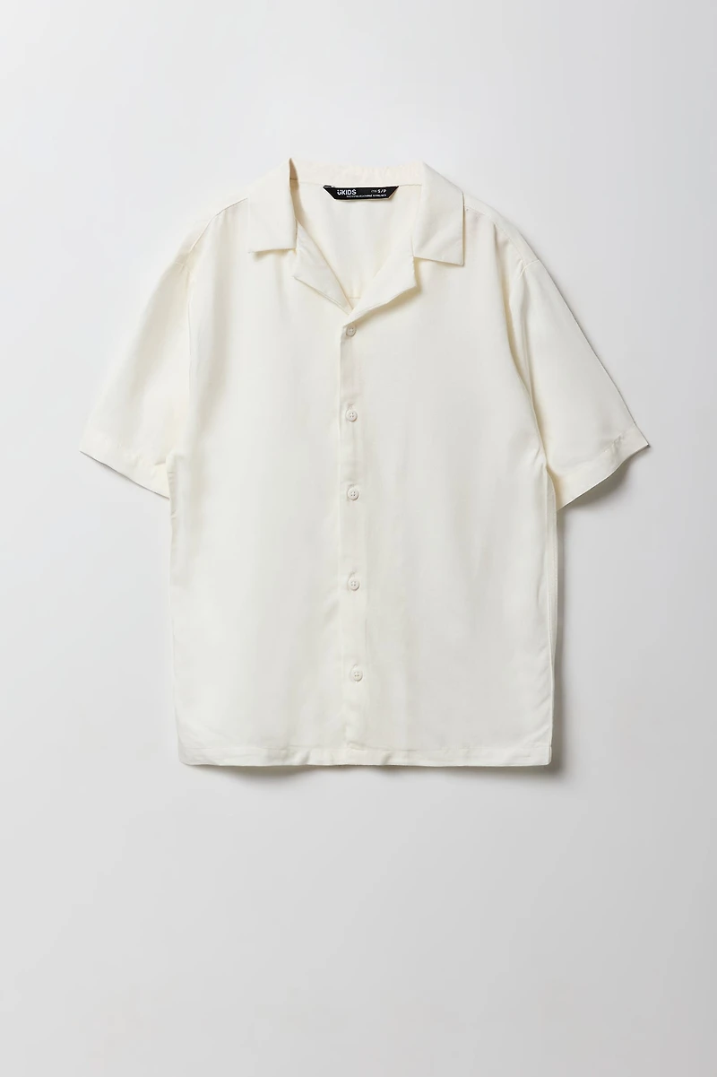 Boys Collared Short Sleeve Top