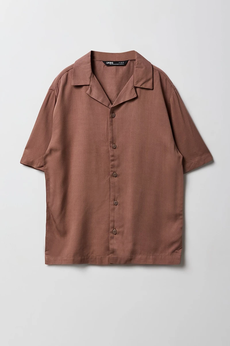 Boys Collared Short Sleeve Top