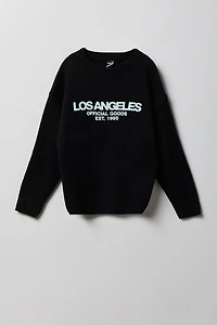 Boys City Graphic Boxy Sweater
