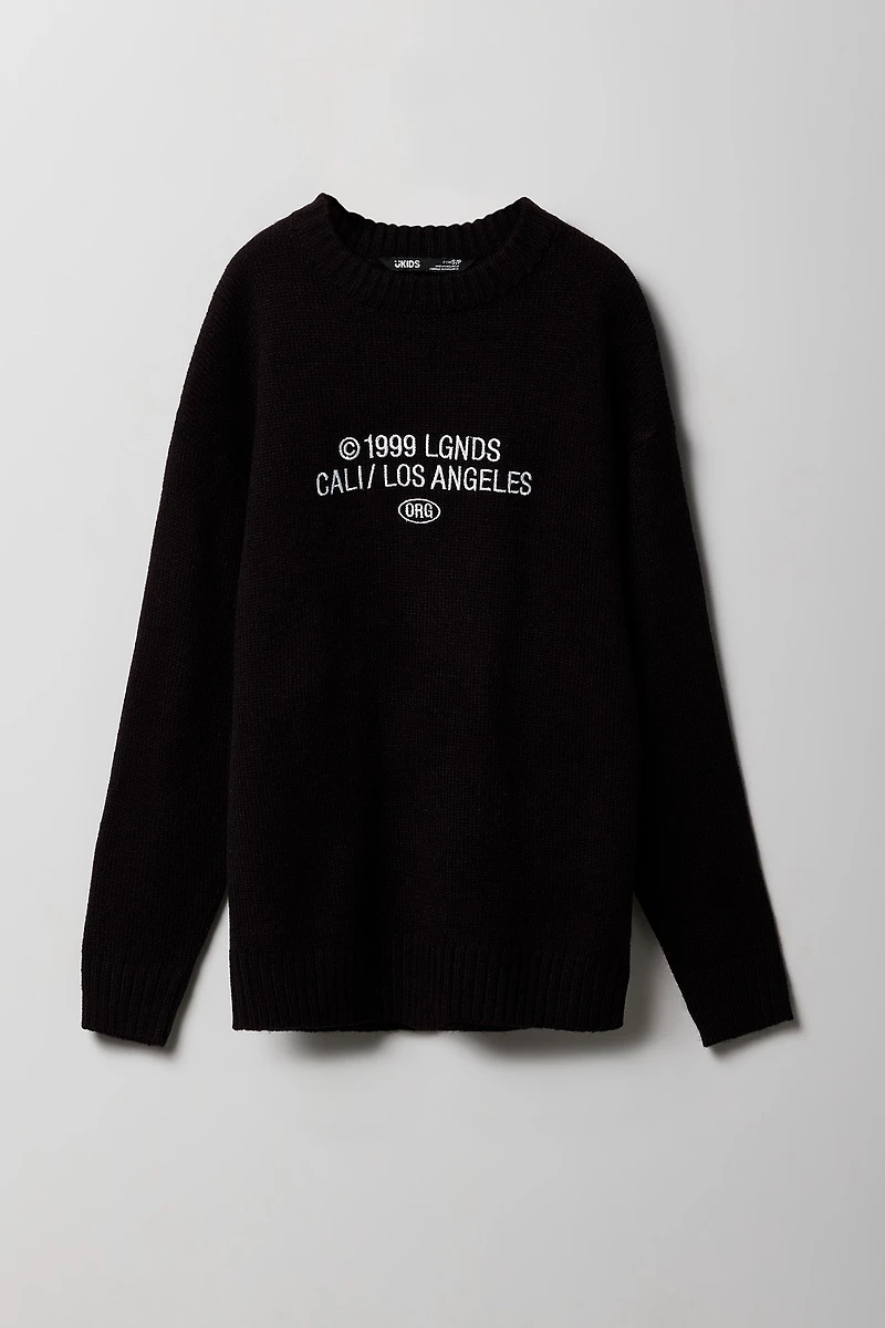 Chandail en tricot à broderie Cali pour garçons