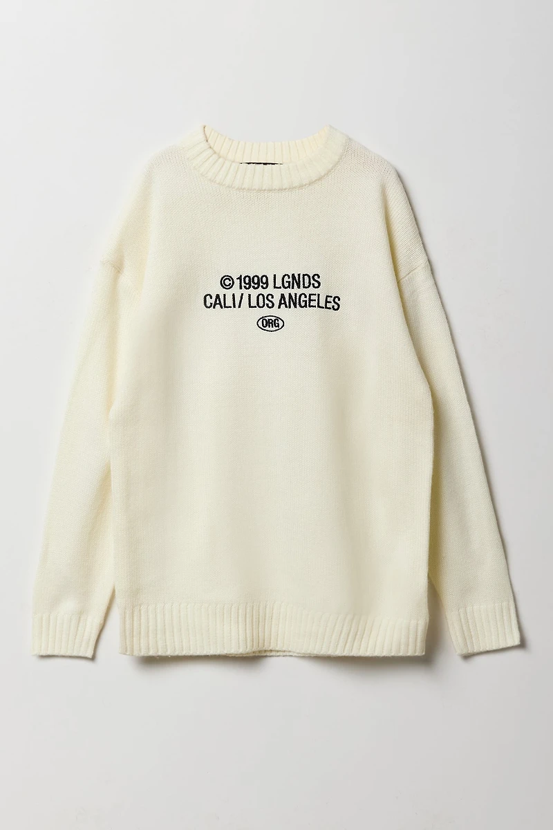 Chandail en tricot à broderie Cali pour garçons