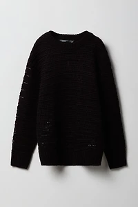 Boys Open Knit Sweater