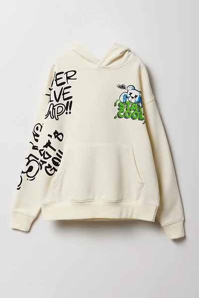 Kids Graffiti Graphic Fleece Hoodie