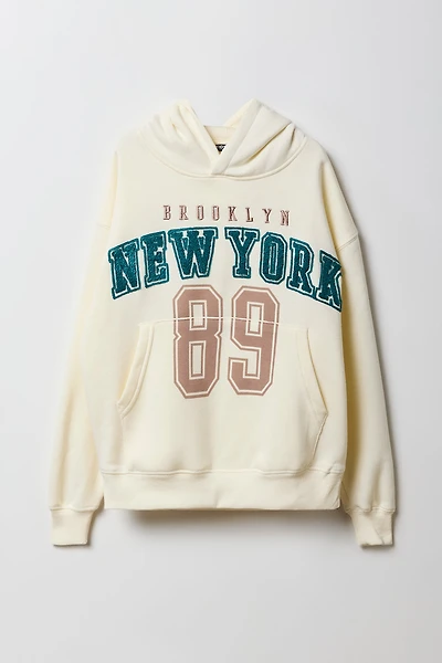 Kids New York Chenille Embroidered Fleece Hoodie