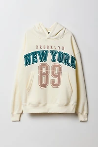 Kids New York Chenille Embroidered Fleece Hoodie
