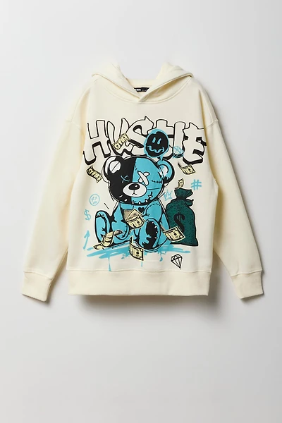 Boys Hustle Graphic Fleece Hoodie