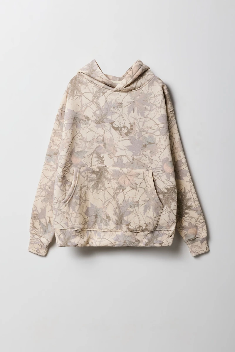 Haut à capuchon en molleton motif camouflage pour enfants
