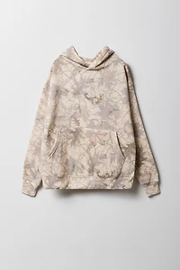 Haut à capuchon en molleton motif camouflage pour enfants