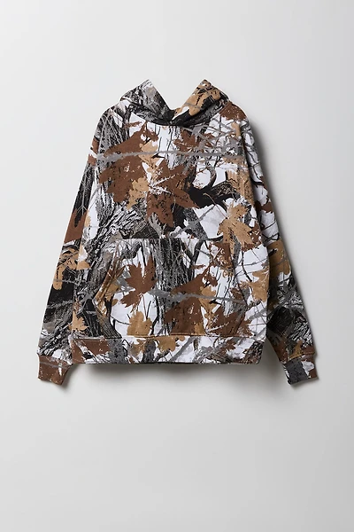 Kids Camo Printed Fleece Hoodie