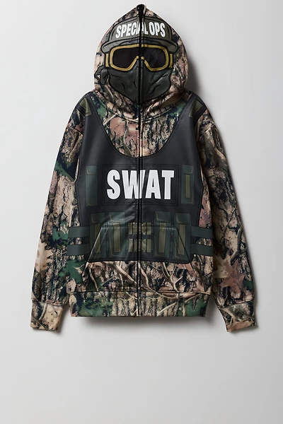 Kids SWAT Print Full Zip Fleece Hoodie