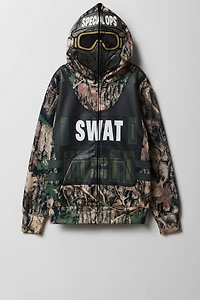 Kids SWAT Print Full Zip Fleece Hoodie