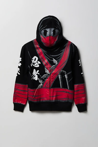 Kids Ninja Peeper Zip-Up Fleece Hoodie