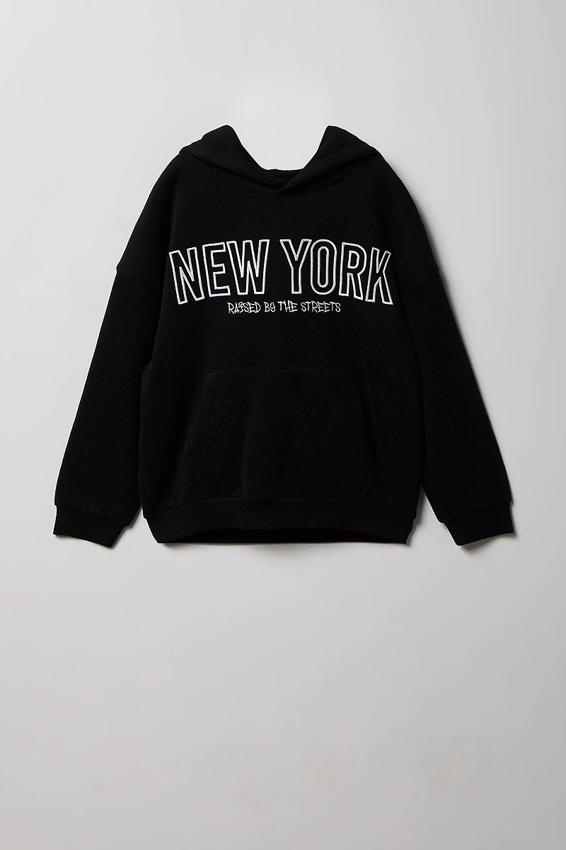 Kids Fleece Embroidered Hoodie