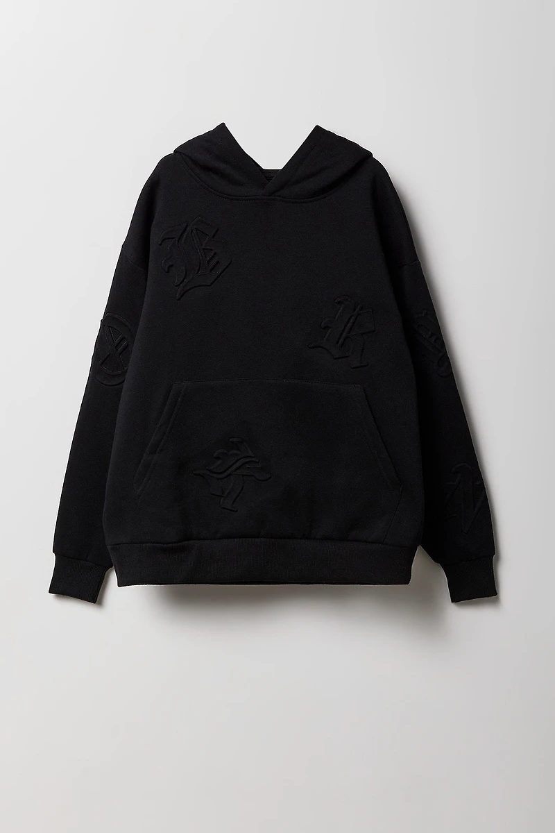 Kids Embossed Fleece Hoodie