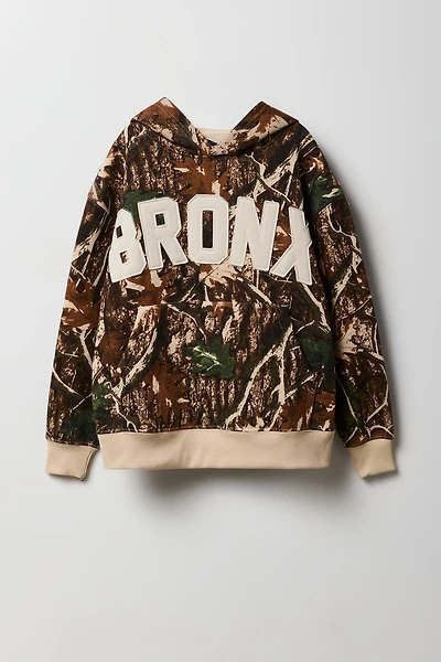 Kids Camo Patch Fleece Hoodie