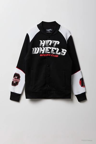 Blouson aviateur en molleton à imprimé Hot Wheels pour enfant