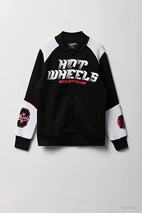 Blouson aviateur en molleton à imprimé Hot Wheels pour enfant