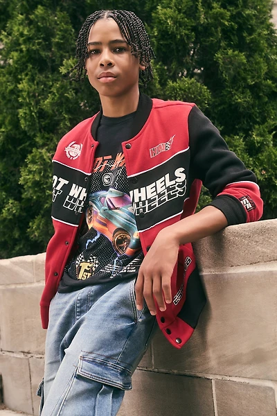 Hot Wheels™ Kids Graphic Fleece Bomber Jacket