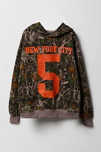 Kids Camo Fleece Graphic Hoodie