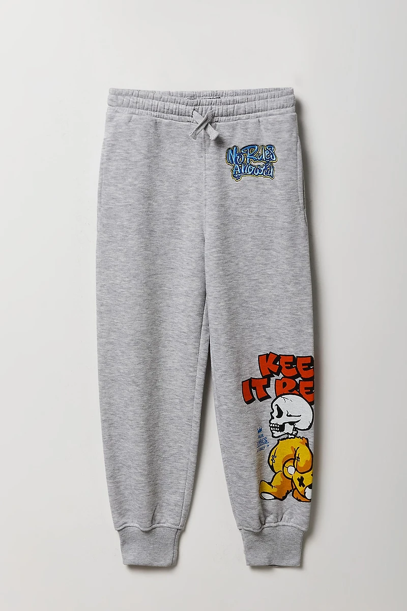 Kids Graffiti Graphic Fleece Jogger