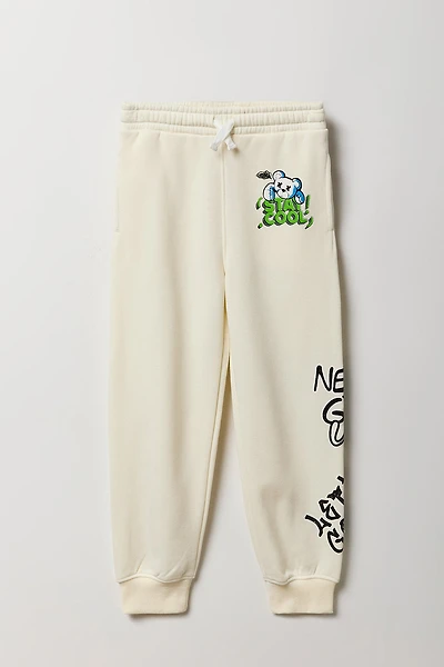 Kids Graffiti Graphic Fleece Jogger