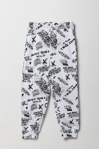 Kids Graffiti Skate Print Fleece Jogger