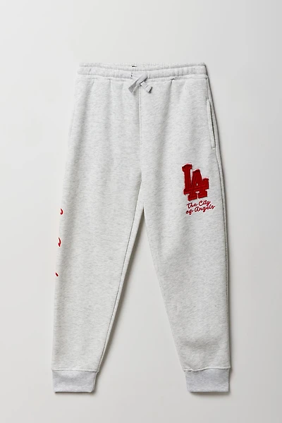 Jogger en molleton à broderie et imprimé LA pour enfants