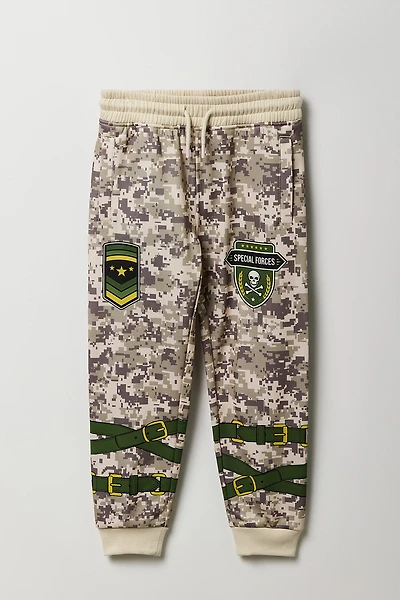 Jogger en molleton avec imprimé armée pour enfants