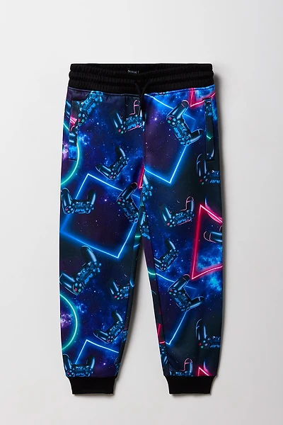 Boys Gamer Print Fleece Jogger