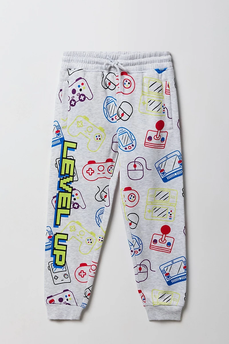 Kids Gamer Printed Fleece Jogger