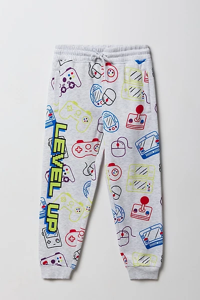Kids Gamer Printed Fleece Jogger
