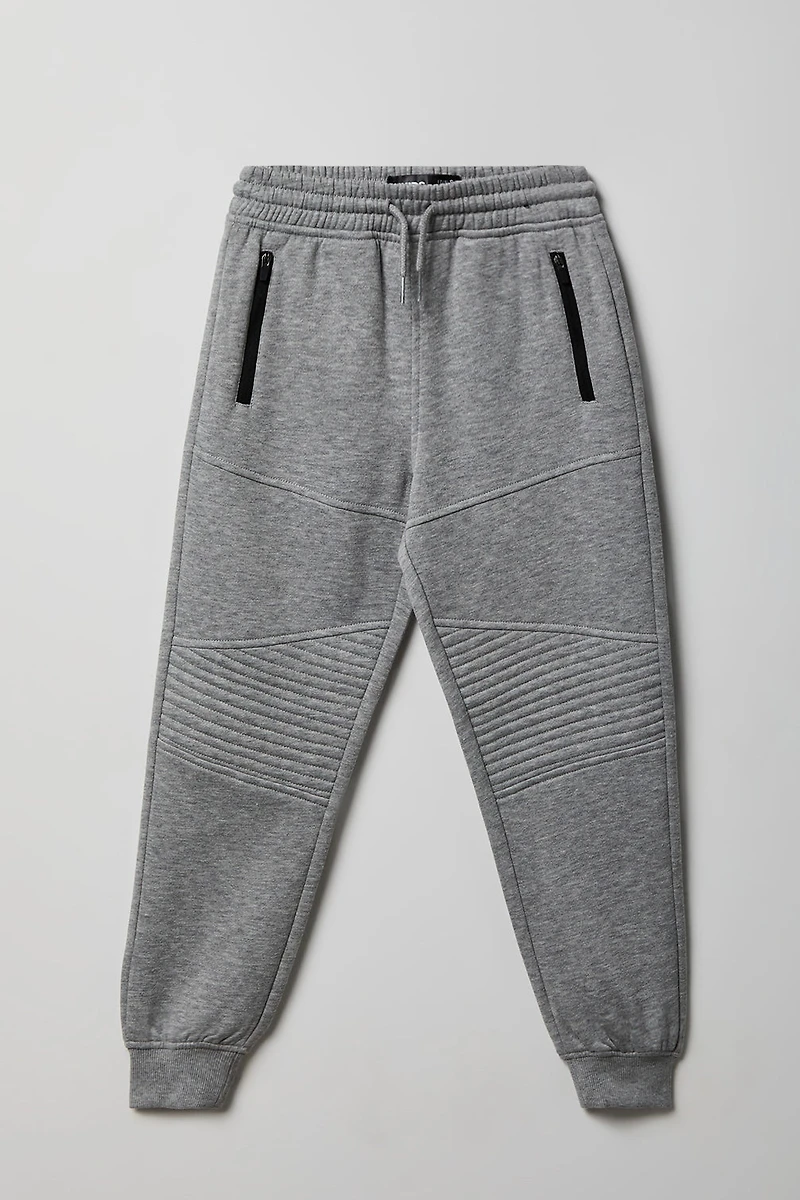 Jogger de style moto en molleton pour garçon