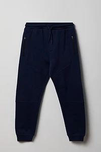 Jogger en molleton avec poches à fermeture glissière