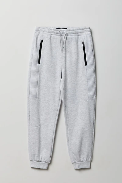 Jogger de style moto en molleton pour enfants